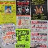 Eight boxing posters including a facsimile of Barry McGuigan v Jim McDonnell (29.