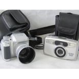 Three vintage and retro cameras all with