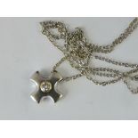 An 18ct white gold Maltese cross style p