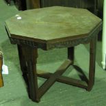 A Chinese octagonal occasional table, bl