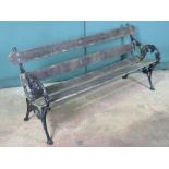 A good Coalbrookdale type garden bench h