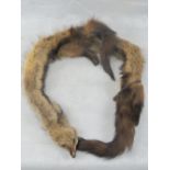 A vintage fur fox stole.