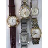 Five watches; two Pierre Cardin and thre