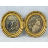 Two 19th century oval prints of "Adelaid