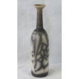 A studio pottery talk bottle vase backst