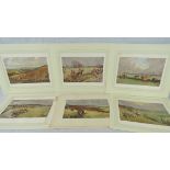 Six Lionel Edwards prints of hunting sce