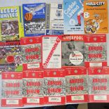Nine vintage Liverpool FC football progr
