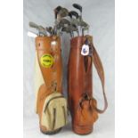 Two retro golf bags including one by Tit