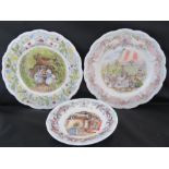 Three Brambly Hedge plates: "The Engagement" (21cm diameter);