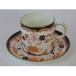 A mid 20th century Royal Crown Derby coffee can and saucer pattern no. 6779.