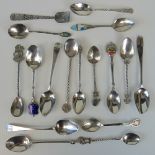 Silver spoons; A pair of Georgian teaspoons (1801),