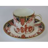 An early 20th century Royal Crown Derby coffee can and saucer, pattern no. 2712.