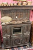 AN 18TH.C.OAK COURT CUPBOARD