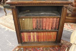 A PAIR OF 19TH.C.ROSEWOOD DWARF BOOKCASES