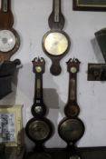 TWO EARLY 19TH.C.FIVE DIAL BAROMETERS BY KALABERGO OF BANBURY TOGETHER WITH A FURTHER BY