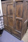 AN 18TH.OAK LIVERY CABINET,