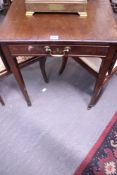 A GEORGIAN MAHOGANY PEMBROKE TABLE OF SMALL PROPORTIONS