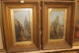 A PAIR OF 19TH.C OIL PAINTINGS BY H J WILSON