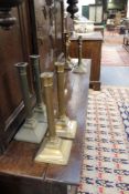 FOUR PAIRS OF 18TH.C.CANDLESTICKS