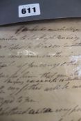 SIGNED LETTER FROM EDWARD CROMWELL DISBROWE, DIPLOMAT AND ROYAL COURTIER TO CHARLES STUART,