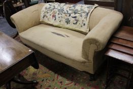 A LATE VICTORIAN CHESTERFIELD SETTEE FOR UPHOLSTERY