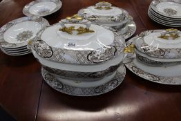 A 19TH.C.WORCESTER AESTHETIC DINNER SERVICE