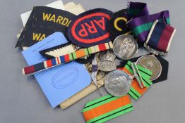 MEDALS, AND RAF GROUP TO INCLUDE 39-45 DEFENCE MEDAL, RAF GENERAL SERVICE MEDAL WITH ARABIAN