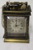 AN UNUSUAL 19TH.C.SILVERED DIAL DESK CLOCK WITH VERGE FUSEE MOVEMENT SIGNED G.BOURN, LONDON.