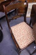 A PAIR OF REGENCY BRASS INLAID SIDE CHAIRS