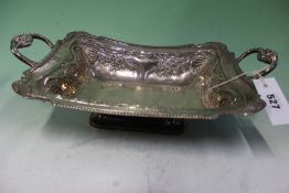 A GEORGE III SILVER FRUIT TWO HANDLED BASKET. EDINBURGH 1811. MAKER P CUNNINGHAM & SON. 37OZS