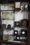 A COLLECTION OF FOUR 18TH/19TH.C.LONG CASE CLOCK MOVEMENTS, VARIOUS BRASS AND PAINTED DIALS TOGETHER