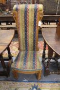 A VICTORIAN GOTHIC PRIE DIEU CHAIR