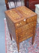 A 19th.C. Dutch floral marquetry inlaid nightstand