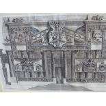An Antique large folio print after Piranesi of classical architecture
