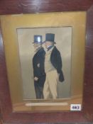 A 19th Century watercolour profile portrait of Admiral Rous and Mr Payne another similar of a