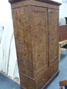 A Victorian painted pine wardrobe