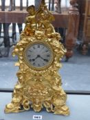 A 19th.c.gilt bronze mantle clock by Le Roy, Paris