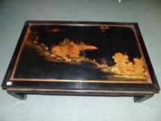 A chinoiserie lacquerwork low table