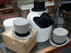 Four top hats