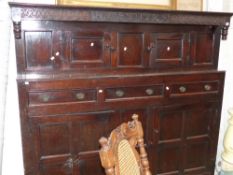 An early 18th.c.oak court cupboard