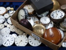 A collection of various silver cased and other pocket watches, a pocket compass and various watch