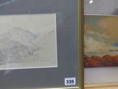 Various English 19th.C.drawings and watercolours to include a Venetian View, two unframed