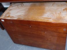 A Victorian mahogany folio chest with divided interior