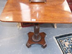 A Wm.IV.mahogany occasional table on spiral turned column