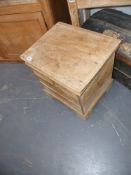 A Georgian elm box stool