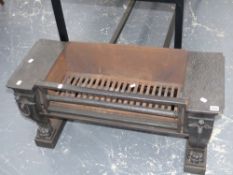 An early 19th Century cast iron fire basket of Bullock design