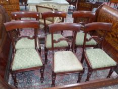 A set of six Wm.IV mahogany dining chairs on turned forelegs