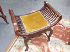 An Edwardian dressing stool