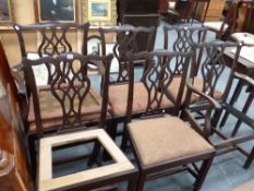 A set of six Geo.III.style dining chairs