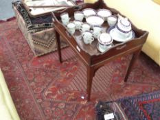 A Geo.III.mahogany butler's tray mounted on associated stand